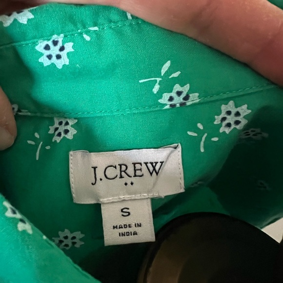 J. Crew green floral sleeveless blouse size small - Picture 4 of 6